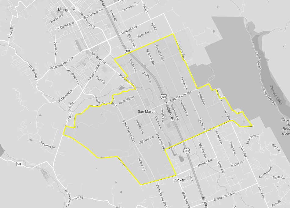 San Martin map - Yellow Checker Cab